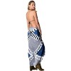 LA LEELA Women's Long Vacation Beachwear Bathing suit Skirts Pareo Sarong Wrap Swimwear Cover up Wraps One Size Gray, Tie Dye Design - 4 of 4
