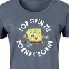 Women's - SpongeBob SquarePants - You Spin Me Round And Round Graphic T-shirt Dress - 2 of 4