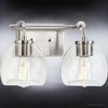 Urban Ambiance Luxury Industrial Bath Light 8.875''H x 14.625''W,  Brushed Nickel Finish,  Lithgow Collection, UHP4181 - 4 of 4