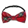 CTM Men's Plaid Print Bow Tie with Solid Suspender Set - 3 of 4