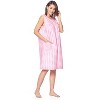 Casual Nights Women's Zipper Front House Dress Sleeveless Seersucker Housecoat Duster Lounger - 3 of 4