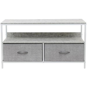 Sorbus 2 Drawer TV Stand Dresser with Wood Top - 1 of 4