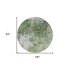 Green And Gray Abstract Washable Indoor Outdoor Area Rug - 3 of 4
