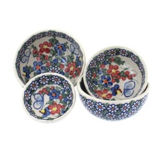 Blue Rose Polish Pottery 2080 Vena Measuring Bowls - 1 of 1