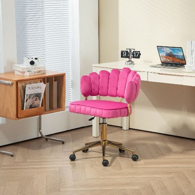 CAVINAS Velvet Home Office Desk Chair, Computer Chair, Swivel Office Chair, Wheels Swivel Height Adjustable Swivel Task Chair