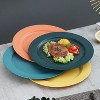 LunaLulinlk 10 Inch Large Plastic Plates 8 Pieces, Unbreakable And Reusable Light Weight Dinner Plates Microwave Safe - 4 of 4