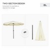 NicBex 9FT Fringe Patio Umbrella with Tilt & Crank,Foldable Outdoor Patio Table Umbrella,Patio Market Umbrella for Pool,Deck & Garden - 4 of 4