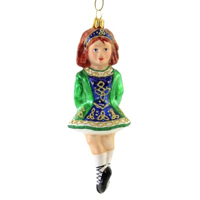 Holiday Ornament 5.75" Irish Dancer Lassie Music Stepdance Boardway  -  Tree Ornaments