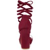Allegra K Women's Open Toe Lace Up Clear Strap Platform Chunky Heels Sandals - 3 of 4
