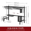 LunaLulinlk Over The Sink Dish Drying Rack, 30" -33.9" W Expandable Dish Drainer, Stainless Steel Dish Rack - 3 of 4