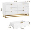 ODK 6 Drawer Dresser for Bedroom, 53.5” Large Dresser with Wide Storage, Modern Chest Organizer with Metal Legs, Chest of Drawers for Bedroom - 3 of 4