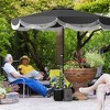 Outsunny 9FT Patio Umbrella, UPF 30+ Outdoor Market Umbrella, Vented Patio Table Umbrella with Crank, 8 Ribs, Push Button Tilt - 3 of 4