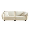 GDFStudio Aelina 88'' Modern Chenille Upholstered 3-Seater Sectional Sofa with 4 Pillows - 3 of 4