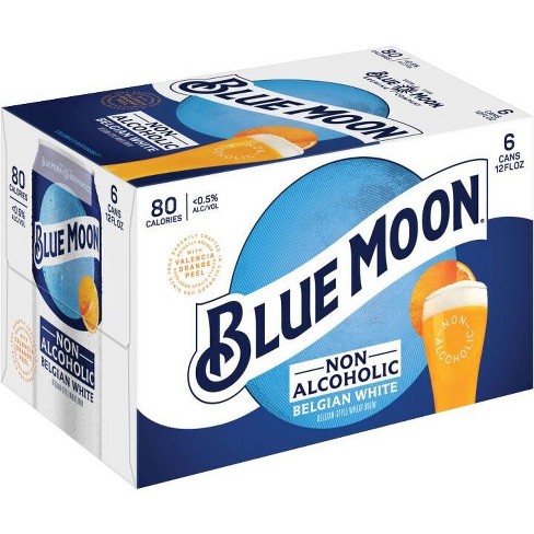 Blue Moon Non-alcoholic Belgian Wheat - 6pk/12 Fl Oz Cans : Target