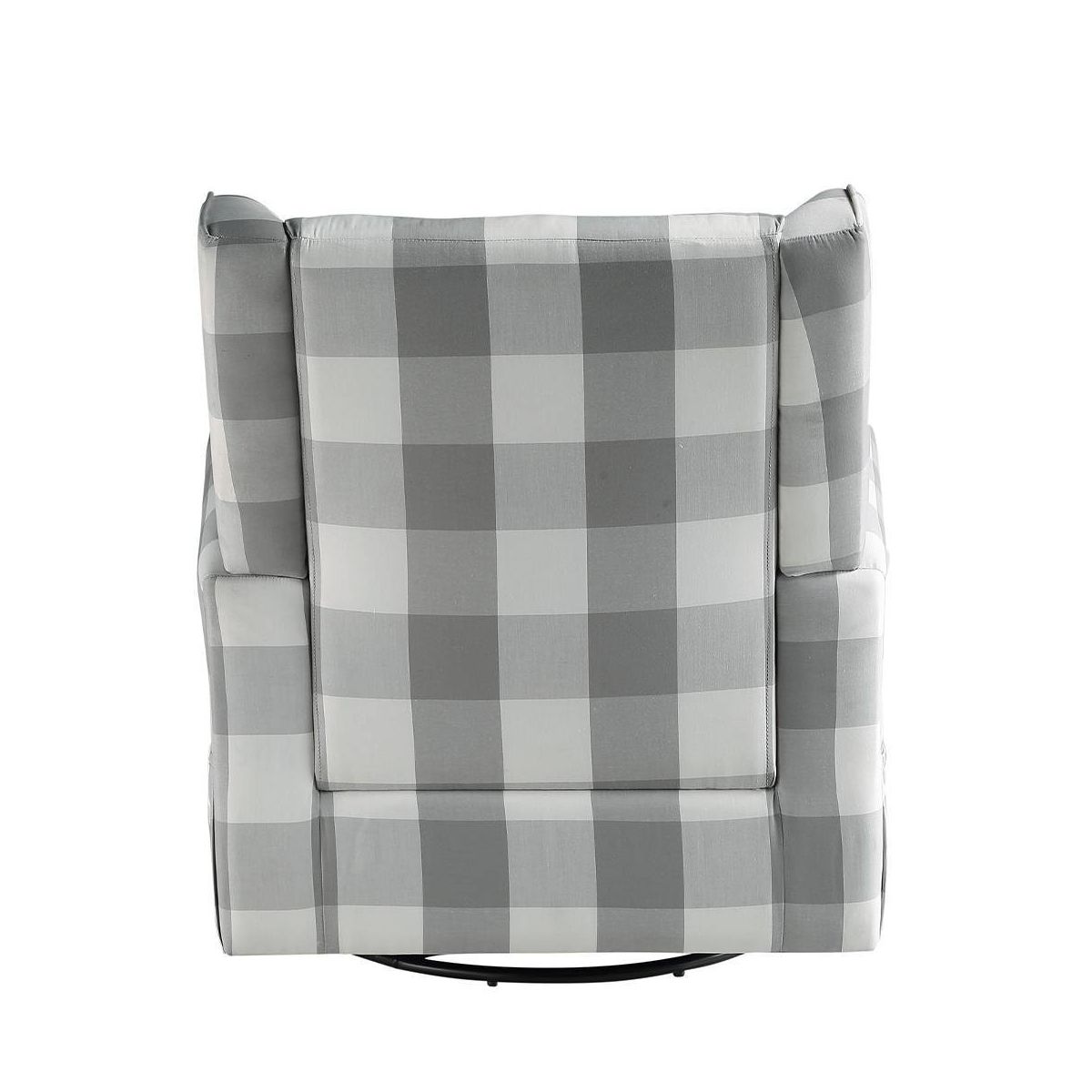 Acme Furniture Patli 35" Accent Chairs Gray Fabric: Flannel Upholstery, Swivel Base, Wood & Metal Frame - thumbnail 8