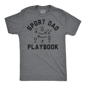 Mens Funny T Shirts Sport Dad Playbook Sarcastic Graphic Novelty Tee For Men - Crazy Dog Men's T Shirt - 1 of 4