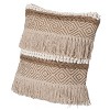 Deerlux 16" Decorative Handwoven Cotton Throw Pillow Cover with Embossed Dots with Insert - 2 of 4