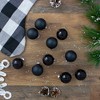Northlight 10ct Shiny and Matte Black Glass Ball Christmas Ornaments 1.75" (45mm) - 2 of 4