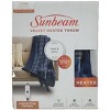Sunbeam 11720 Velvet Electric Blanket Throw 4 Settings Blue Plaid 50 X 60 - 2 of 3