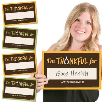 Big Dot of Happiness I'm Thankful For - 20 Piece Thanksgiving Photo Booth Props Kit
