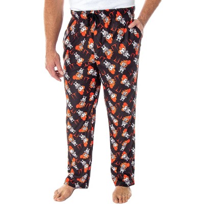 It The Movie Men's Pennywise Clown Character Allover Pattern Pajama Pants  (xl) Black : Target