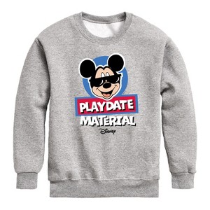 Boys' - Disney - Playdate Material Graphic Long Sleeve Fleece Sweatshirt - 1 of 4