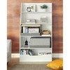SONGMICS Set of 2 Stackable Storage Bins Fabric Storage Boxes Closet Organizers with Lids and Front Windows - 3 of 4