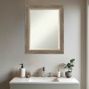 Amanti Art Driftwood Tan Beveled Wood Framed Bathroom Vanity Wall Mirror - 4 of 4