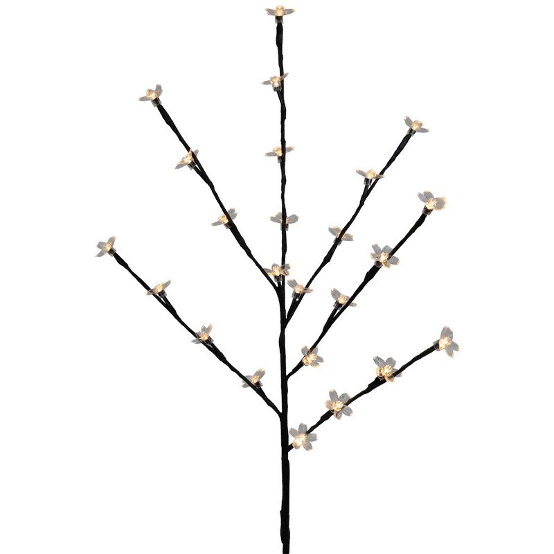 Northlight Set of 3 Pre-Lit Cherry Blossom Artificial Tree Branches, 72 Warm White LED Lights, 4 of 7