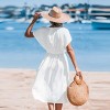 Women's V-neck Short Sleeve Midi Cover Up Dress - Cupshe - 4 of 4