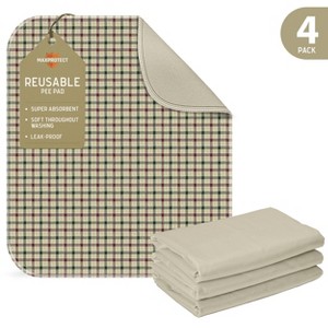 MaxProtect Plaid Reusable Pee Pads for Dogs, Training Underpads - 34" x 36" - 1 of 4