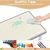Kids Table and 6 Chairs Set with Storage Box, Height Adjustable Toddler Table and Chair Set for Ages 2-10, Graffiti Desktop, Non-Slip Legs - 4 of 4