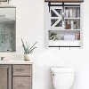 Cabinet Wall Mounted with Towel Bar,Medicine Cabinet with Sliding Door Adjustable Shelves, Hanging Storage Cabinets for Bathroom Laundry Room Kitchen - 4 of 4