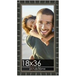 PosterPalooza | 18x36 Modern Bamboo Picture Frame, UV Acrylic, 5 Finishes - 1 of 4