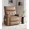 Oversized Rocker Recliner for Adults, Massage and Heating, Rocking Chair with 1.5X Sponge Comfort Arm and Back, PU Leather Manual Recliner Chair - 4 of 4