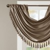 Stylish Waterfall Window Panel, Rich Sheen Fabric and Elegant Tassel Trim fits Lux Room Decor for All Season - 2 of 4