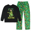 Seven Times Six Dr. Seuss GRINCH Men's I'm The Mean One Adult Lounge Pajama Sleep Set Multicoloured - 3 of 4