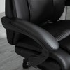 TiramisuBest High Back PU Leather Office Computer Chair, Black, Adjustable Height, Retractable Footrest, 360 Swivel Wheels - 2 of 4