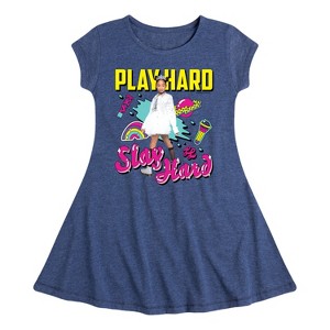 Girls' - Nickelodeon - Play Hard Slay Hard Fit & Flair Cap Sleeve Dress - 1 of 3