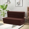 3-in-1 Convertible Folding Sleeper Chair Sofa Bed Lazy Couch with Pillow Fabric for Living Room - 2 of 4