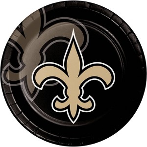 24ct New Orleans Saints Football Paper Plates - 1 of 3
