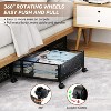 Under Bed Storage with Wheels, Tool-Free Assembly Metal Roll-Out Drawers for Shoes, Clothes & Blankets, Space-Saving Organizer - 4 of 4
