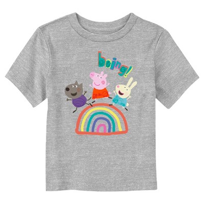 Peppa Pig Toddler Girl/Boy Space and Rainbow Colorblock Tee
