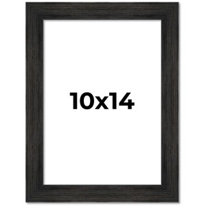 PosterPalooza | 10x14 Wide Barnwood Picture Frame, UV Acrylic, 6 Finishes - Grey, Brown, White, and Black - 1 of 4
