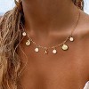 HTUTWOO Charm Necklace for Women,Dainty 14K Gold Plated Starfish Seashell Necklace Simple Gold Beach Necklaces for Women Trendy Beach Jewelry - 4 of 4