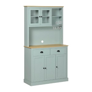 Dexmalle Freestanding Kitchen Storage Buffet with Adjustable Shelves and Microwave Stand - 1 of 4