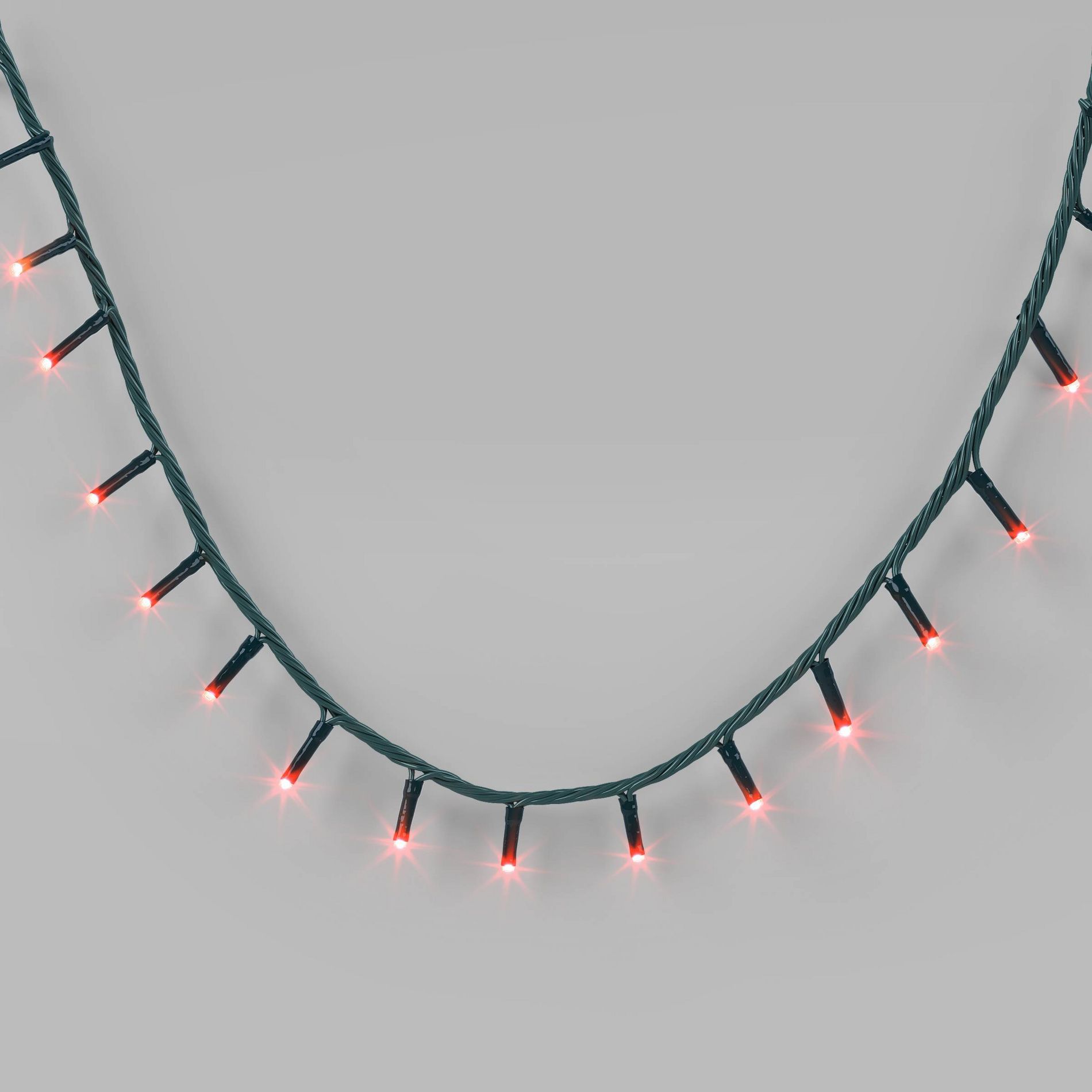 9.5' 3mm 100ct LED Micro Christmas String Lights Red with Green Wire - Wondershop™