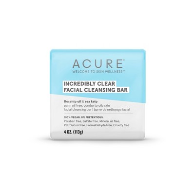 Acure Incredibly Clear Facial Cleansing Bar - 4oz