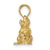 Black Bow Jewelry 14k Yellow Gold 3D Squirrel with Nut Pendant - 2 of 4