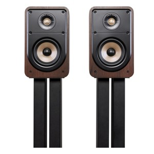 Polk Audio Signature Elite ES15 Compact Bookshelf Speakers - Pair (Walnut) - 1 of 4